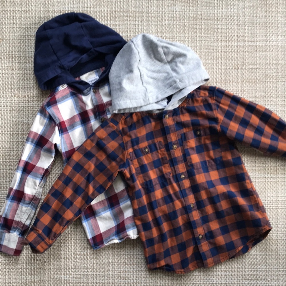Carters Hooded Fleece Shirts (boys' size 6)
